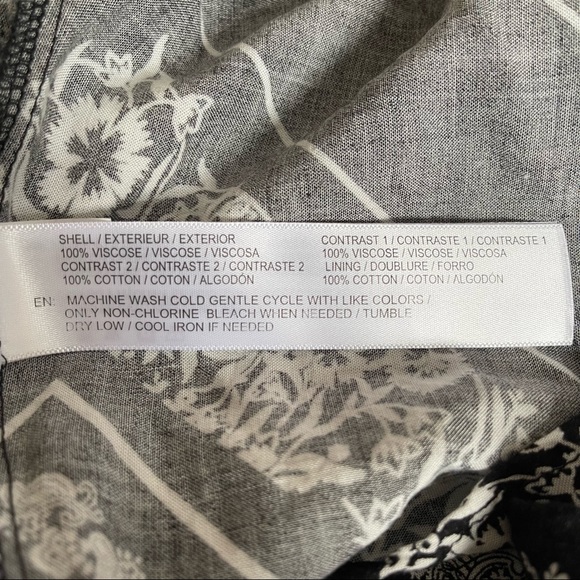 Band of Gypsies Black & White Asymmetrical Handkerchief Hem Dress Size Medium - Picture 12 of 12